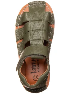 lamino Sandalen^Leder-Barfußsandalen in Khaki