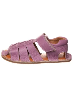 Leder-Barfußsandalen in Lila>lamino