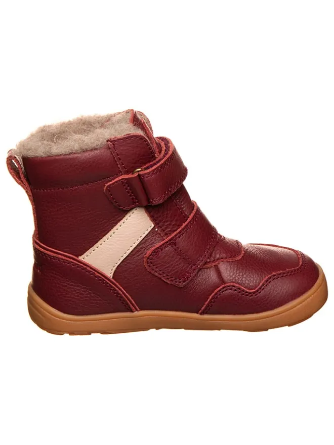 bisgaard Stiefel & Boots^Leder-Barfußschuhe in Bordeaux