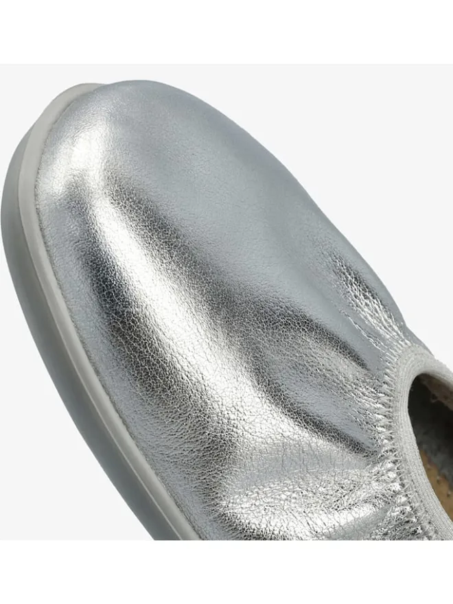 Leder-Barfußschuhe "Amber 2.0" in Silber>Groundies Discount