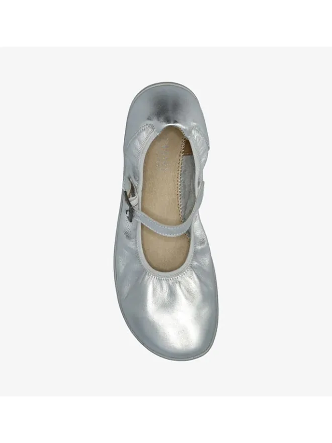 Leder-Barfußschuhe "Amber 2.0" in Silber>Groundies Discount