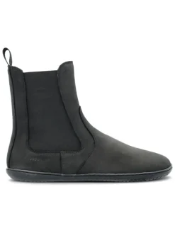 Groundies Stiefeletten^Leder-Barfußschuhe "Camden" in Anthrazit