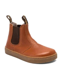 bisgaard Stiefeletten·Chelsea Boots^Leder-Barfußschuhe "Ene" in Hellbraun