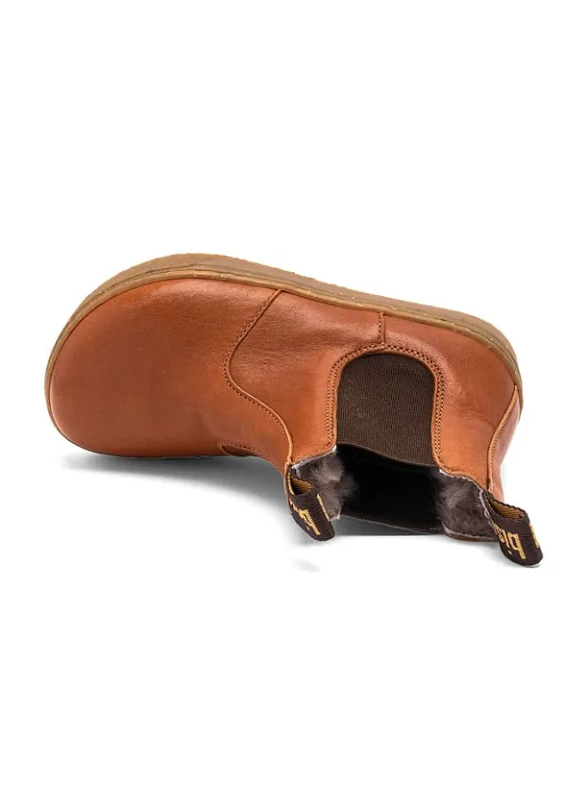 bisgaard Stiefeletten·Chelsea Boots^Leder-Barfußschuhe "Ene" in Hellbraun
