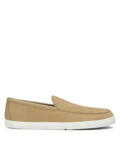 Groundies Halbschuhe^Leder-Barfußschuhe "Ghent" in Beige