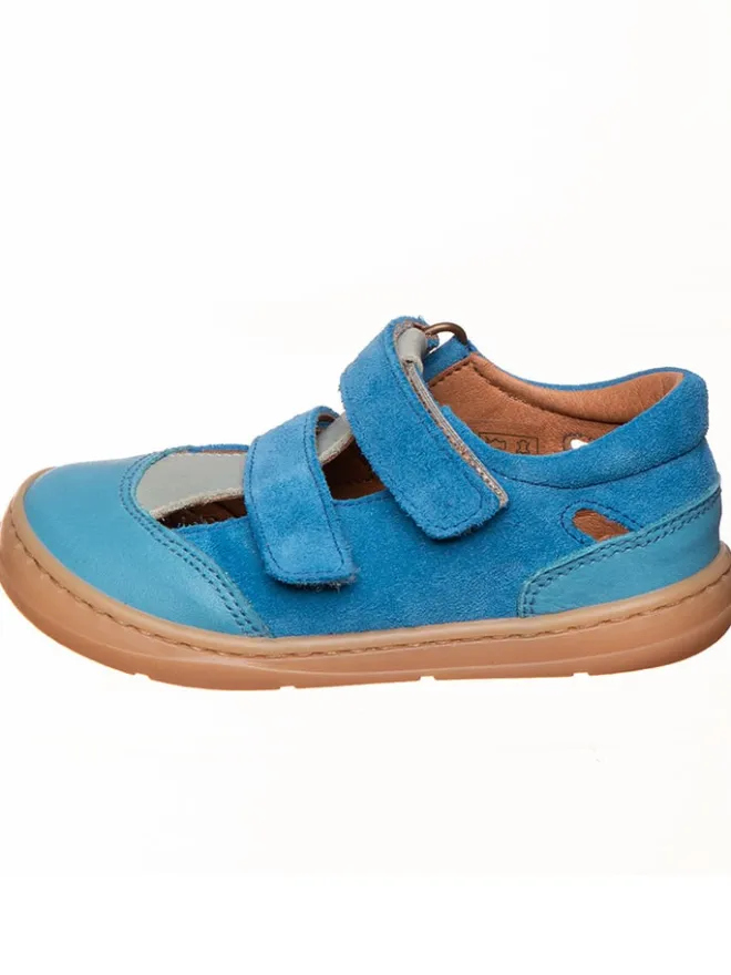 kmins Sandalen·Halbsandalen^Leder-Barfußschuhe in Blau