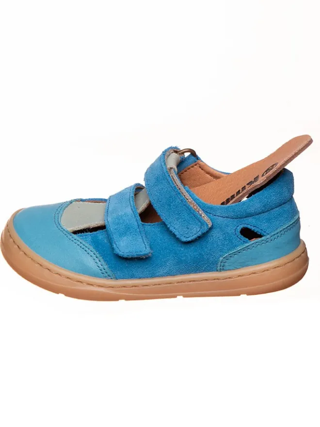 kmins Sandalen·Halbsandalen^Leder-Barfußschuhe in Blau