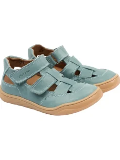 POM POM Sandalen·Halbsandalen^Leder-Barfußschuhe in Blau