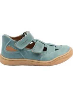POM POM Sandalen·Halbsandalen^Leder-Barfußschuhe in Blau