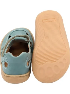 POM POM Sandalen·Halbsandalen^Leder-Barfußschuhe in Blau
