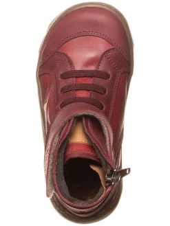 Leder-Barfußschuhe in Bordeaux><noscript><img width=