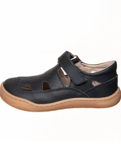 kmins Sandalen·Halbsandalen^Leder-Barfußschuhe in Dunkelblau