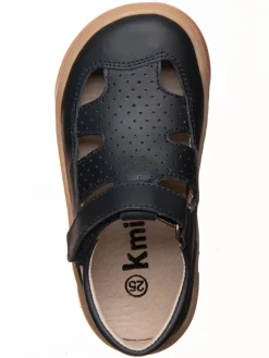 kmins Sandalen·Halbsandalen^Leder-Barfußschuhe in Dunkelblau