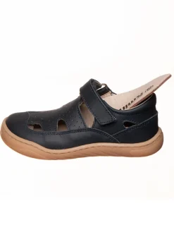 kmins Sandalen·Halbsandalen^Leder-Barfußschuhe in Dunkelblau