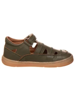 El Naturalista Sandalen·Halbsandalen^Leder-Barfußschuhe in Dunkelgrün