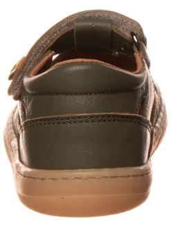 El Naturalista Sandalen·Halbsandalen^Leder-Barfußschuhe in Dunkelgrün