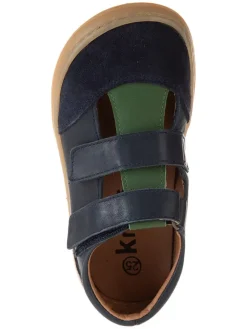 kmins Sandalen·Halbsandalen^Leder-Barfußschuhe in Dunkelblau