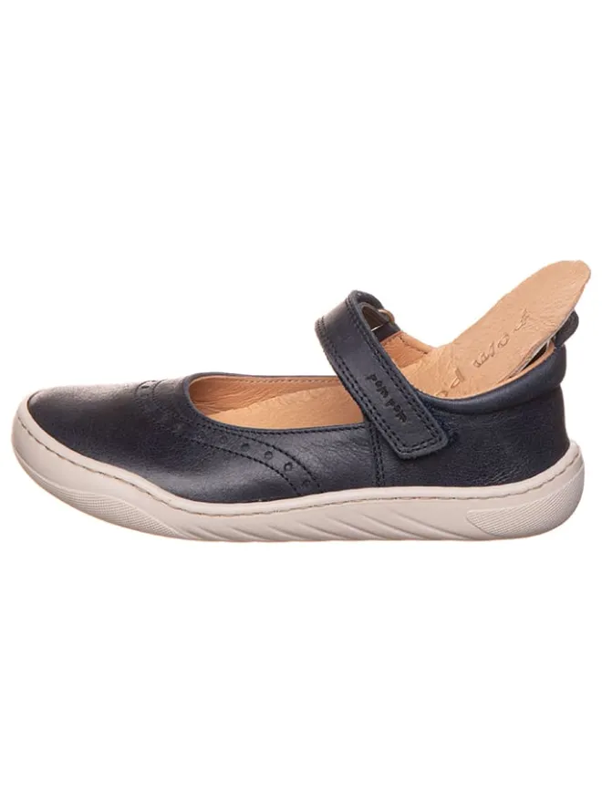 Leder-Barfußschuhe in Dunkelblau>POM POM Hot