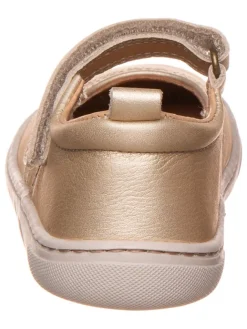 POM POM Ballerinas^Leder-Barfußschuhe in Gold