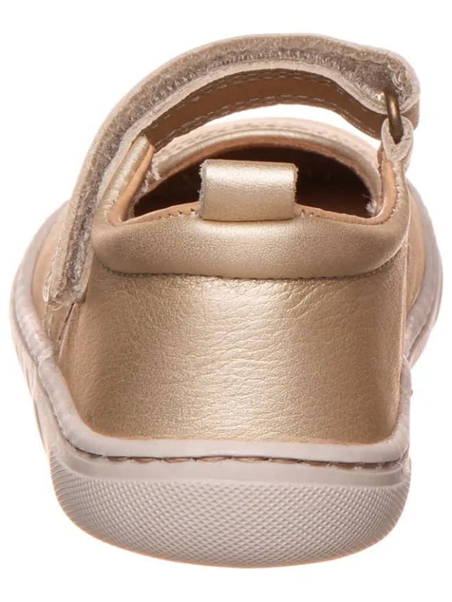POM POM Ballerinas^Leder-Barfußschuhe in Gold