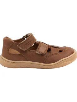 POM POM Sandalen·Halbsandalen^Leder-Barfußschuhe in Hellbraun