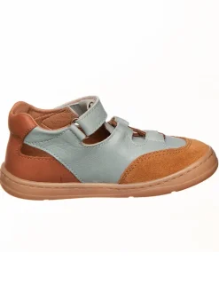 Leder-Barfußschuhe in Hellbraun/ Hellblau>kmins Outlet