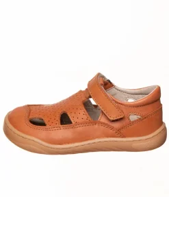 Leder-Barfußschuhe in Hellbraun>kmins
