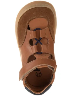 Leder-Barfußschuhe in Hellbraun><noscript><img width=