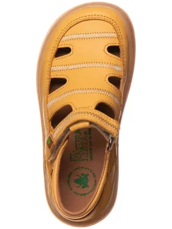 El Naturalista Sandalen·Halbsandalen^Leder-Barfußschuhe in Hellbraun