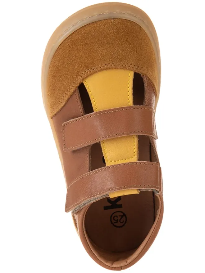 Leder-Barfußschuhe in Hellbraun>kmins Clearance