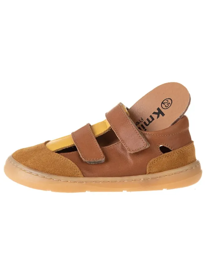 Leder-Barfußschuhe in Hellbraun>kmins Clearance