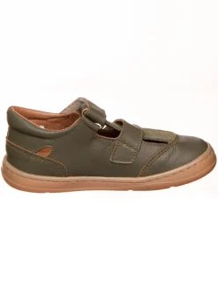kmins Sandalen·Halbsandalen^Leder-Barfußschuhe in Khaki