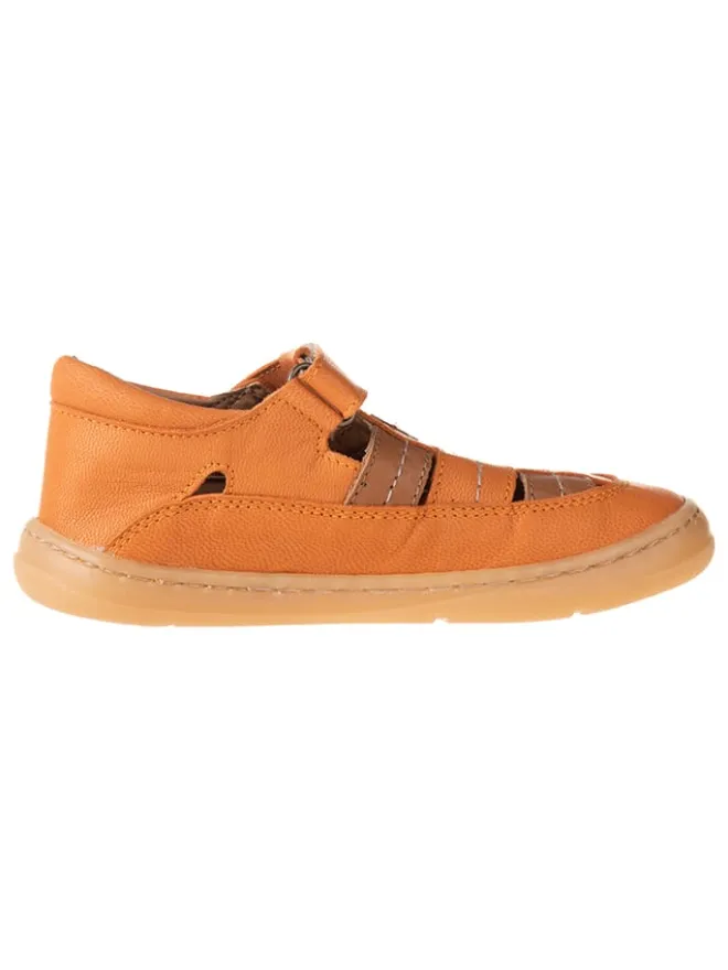 kmins Sandalen·Halbsandalen^Leder-Barfußschuhe in Orange