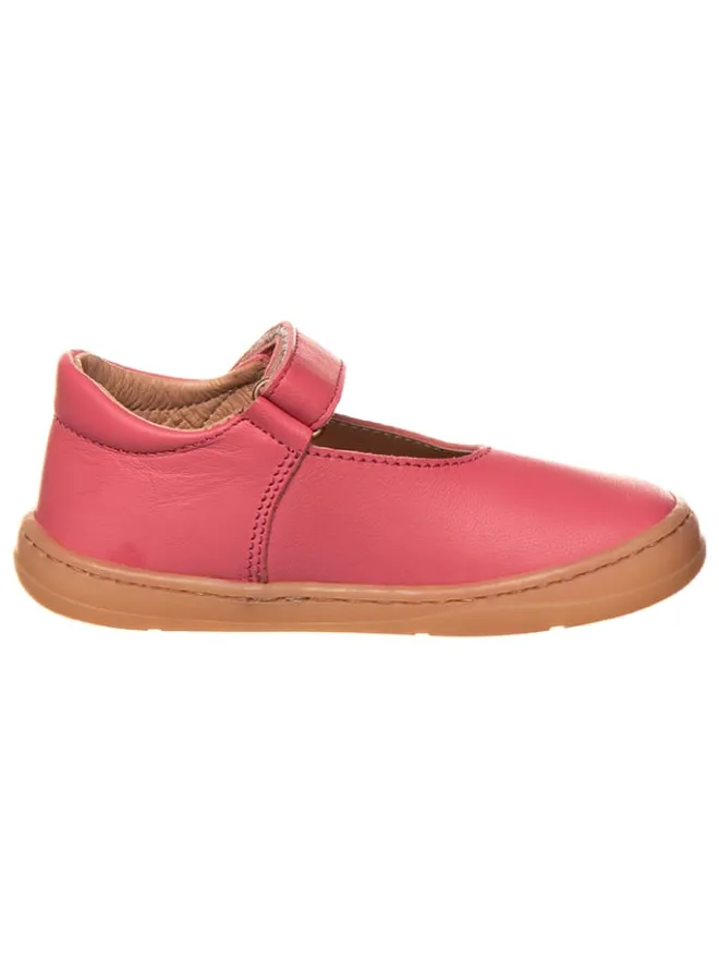 El Naturalista Ballerinas^Leder-Barfußschuhe in Pink