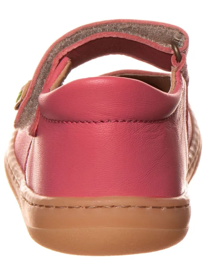 El Naturalista Ballerinas^Leder-Barfußschuhe in Pink