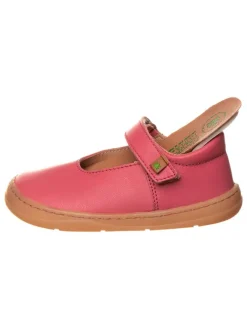 El Naturalista Ballerinas^Leder-Barfußschuhe in Pink