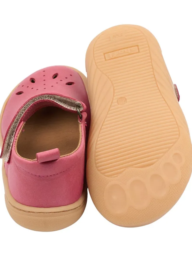 POM POM Ballerinas^Leder-Barfußschuhe in Pink