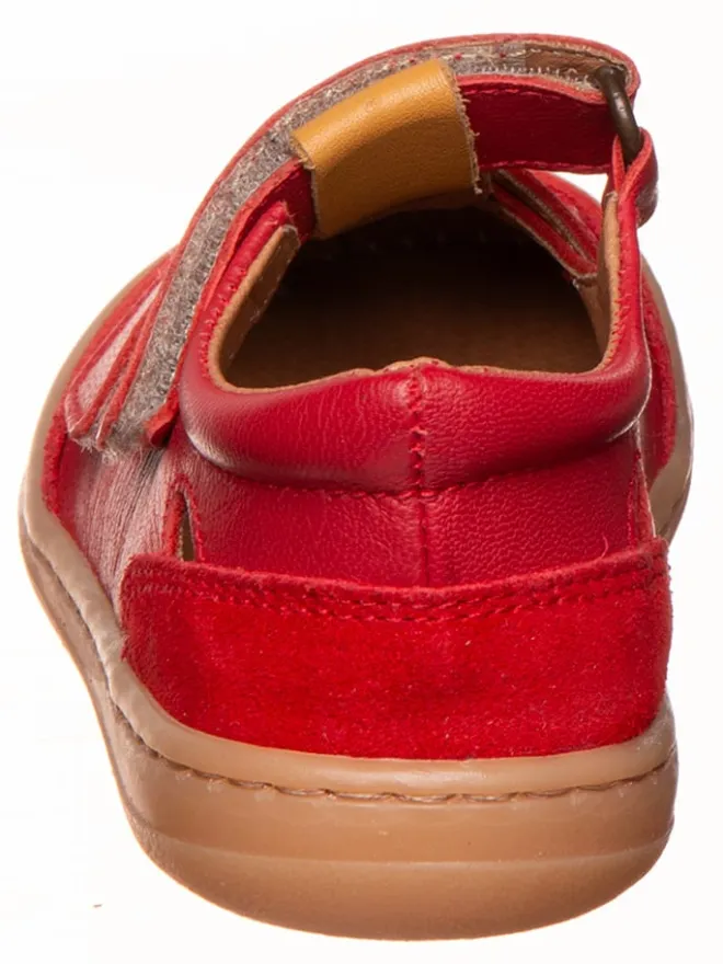 Leder-Barfußschuhe in Rot>kmins Online