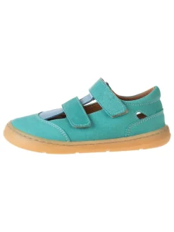 Leder-Barfußschuhe in Türkis>kmins Sale