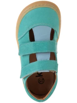 Leder-Barfußschuhe in Türkis><noscript><img width=