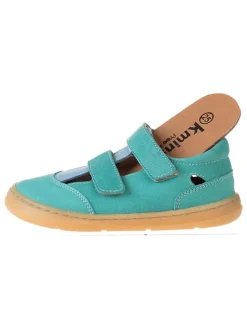 Leder-Barfußschuhe in Türkis><noscript><img width=