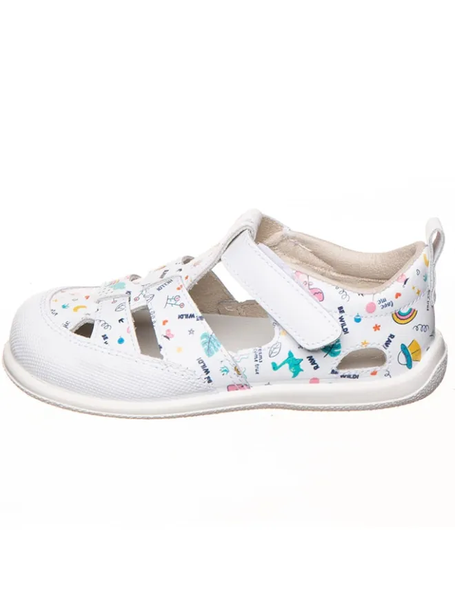 Leder-Barfußschuhe in Weiß/ Bunt>kmins Best