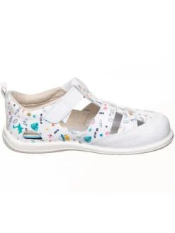 Leder-Barfußschuhe in Weiß/ Bunt>kmins Best