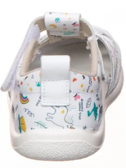 Leder-Barfußschuhe in Weiß/ Bunt><noscript><img width=