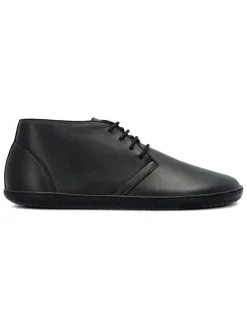 Groundies Schnürschuhe^Leder-Barfußschuhe "Milano" in Schwarz