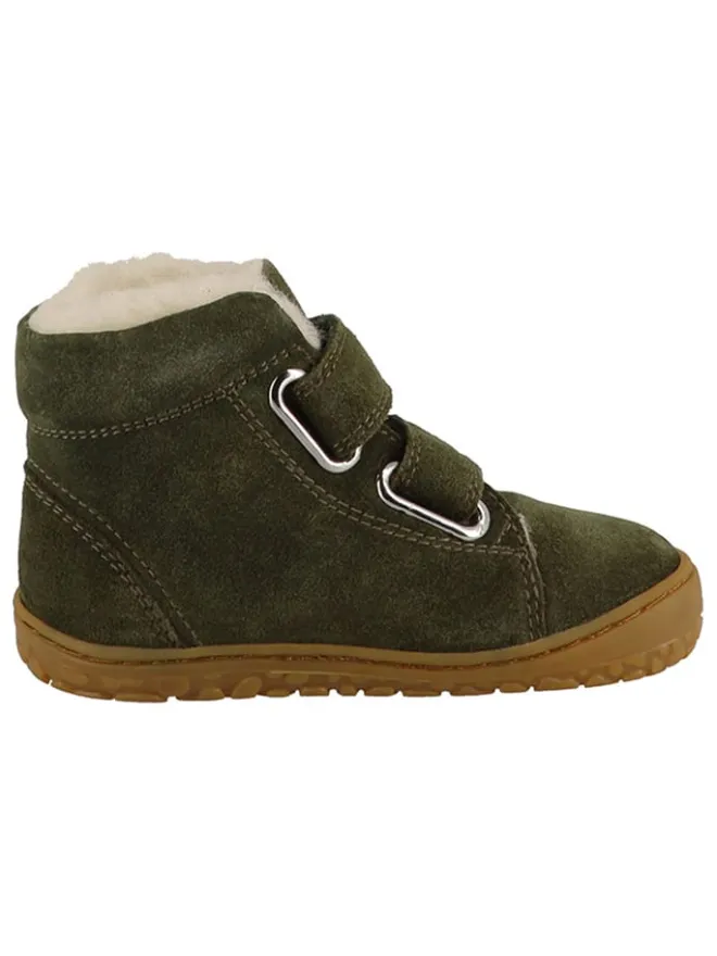 Lurchi Lauflernschuhe^Leder-Barfußschuhe "Nik" in Khaki