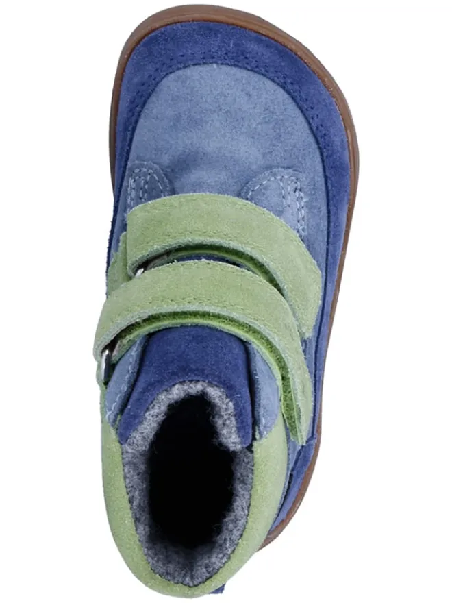 Leder-Barfußschuhe "Samy" in Blau/ Grün>Richter Shoes Outlet