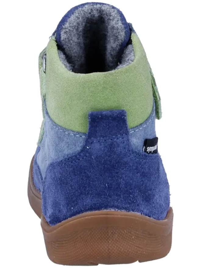 Leder-Barfußschuhe "Samy" in Blau/ Grün>Richter Shoes Outlet