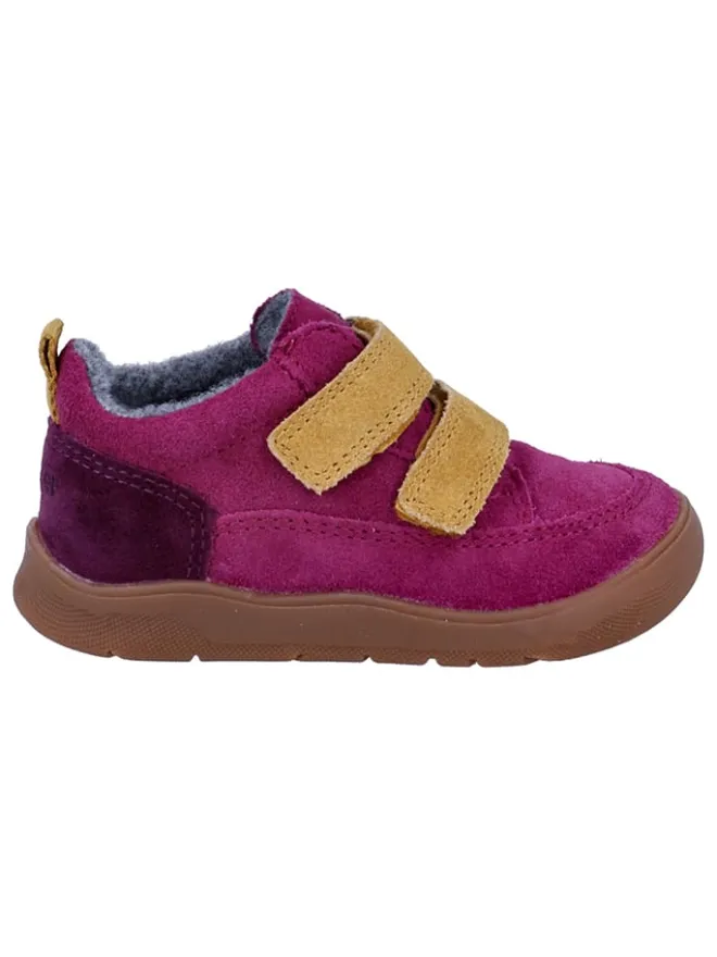 Richter Shoes Lauflernschuhe^Leder-Barfußschuhe "Samy" in Pink/ Beige
