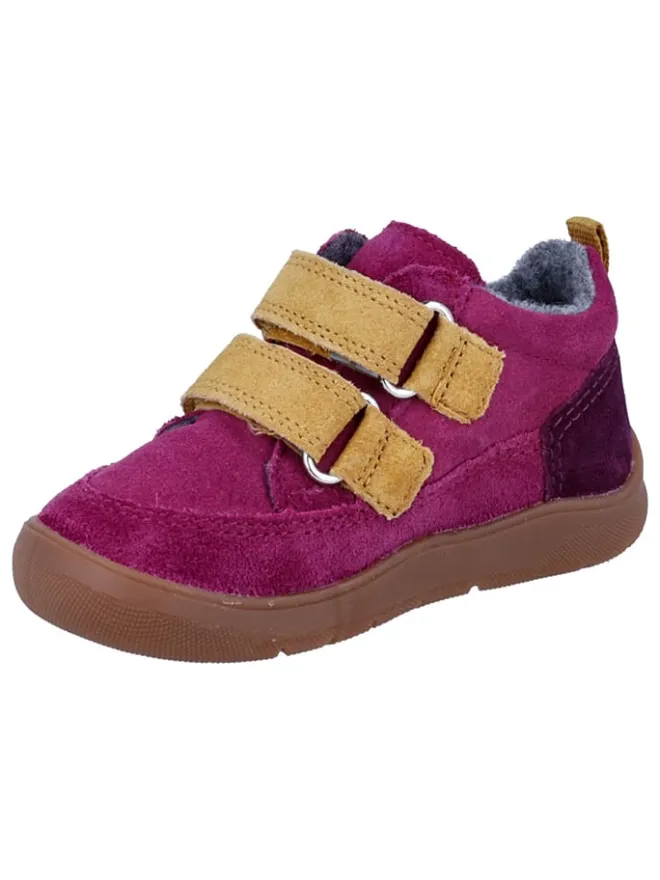 Richter Shoes Lauflernschuhe^Leder-Barfußschuhe "Samy" in Pink/ Beige